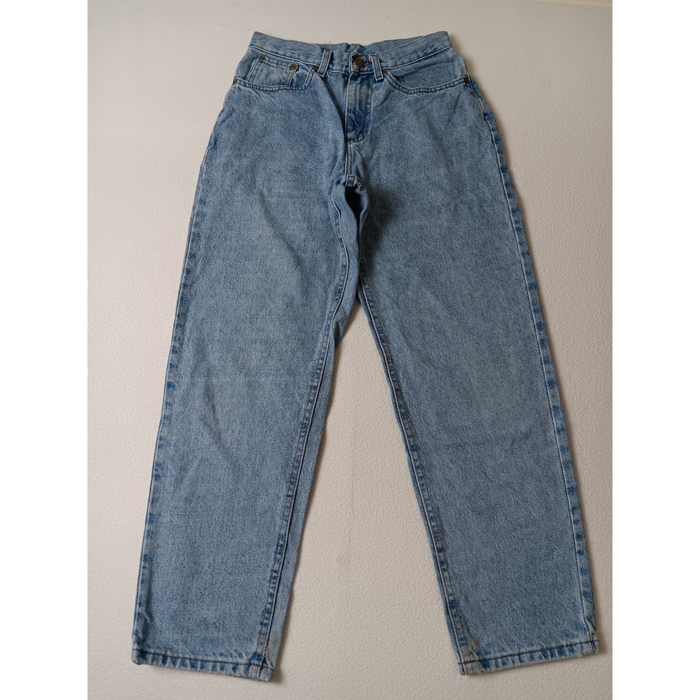 LL Bean Double L Relaxed Fit Jeans‎ Womens 4 Light Wash High Rise Denim 12005